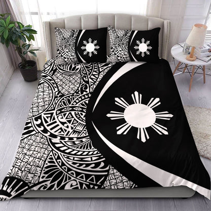 Philippines Filipinos Bedding Set Lauhala White Circle Style