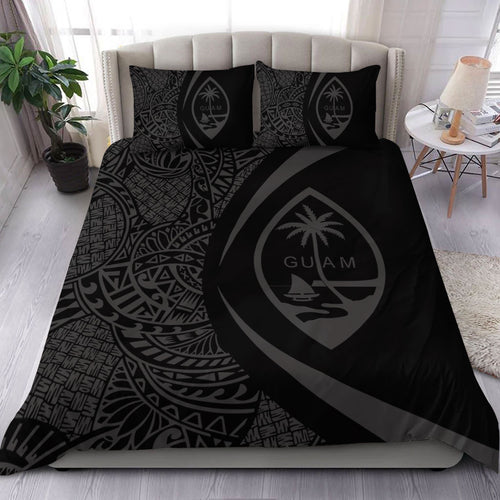 Guam Bedding Set Lauhala Gray Circle Style