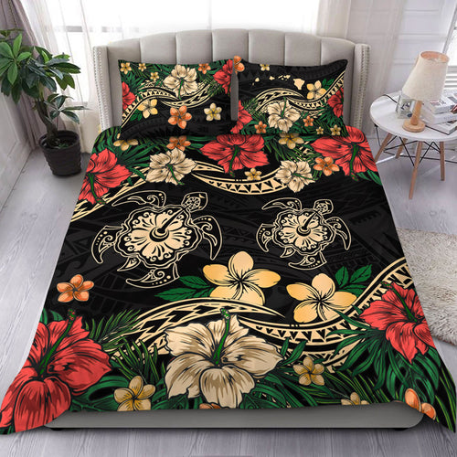 Hawaii Bedding Set Hawaiian Map Turtle Drawing Tattoo