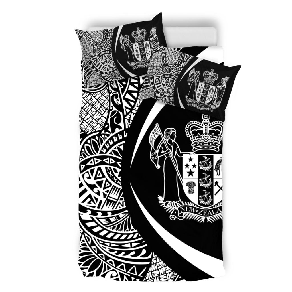 New Zealand Bedding Set Lauhala White Circle Style