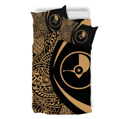 Yap State Bedding Set Lauhala Gold Circle Style
