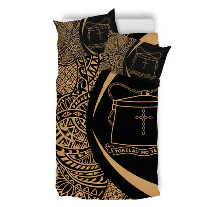Tokelau Bedding Set Lauhala Gold Circle Style