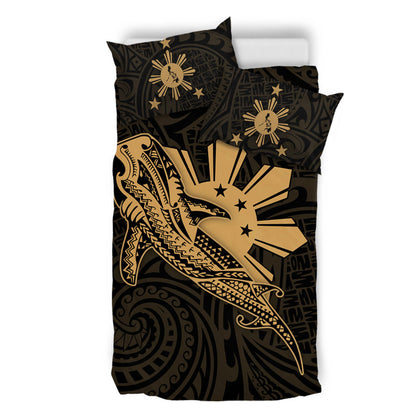 Philippines Filipinos Bedding Set Tribal Whale Shark