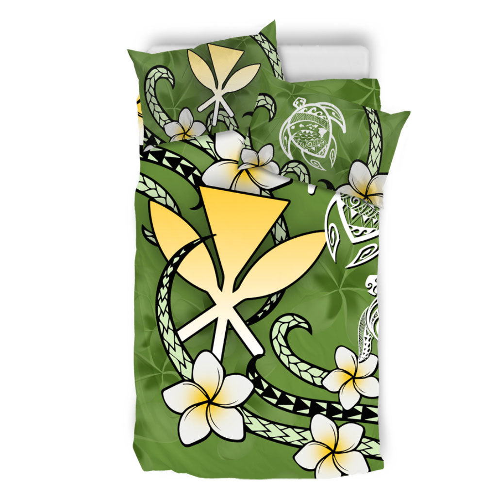 Hawaii Bedding Set Kanaka And Turtle Map Plumeria Polynesia