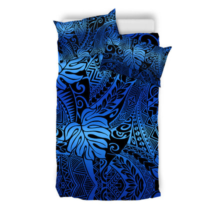 Hawaii Bedding Set Tribal Polynesian Pattern Leaf