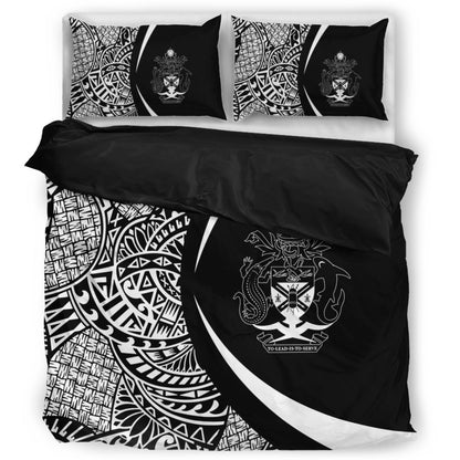 Solomon Islands Bedding Set Lauhala White Circle Style