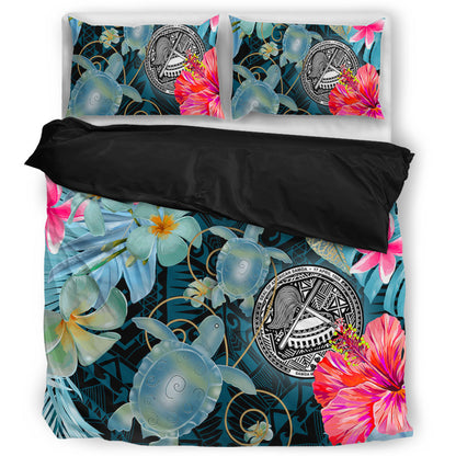 American Samoa Bedding Set Turtle Tropical Beach