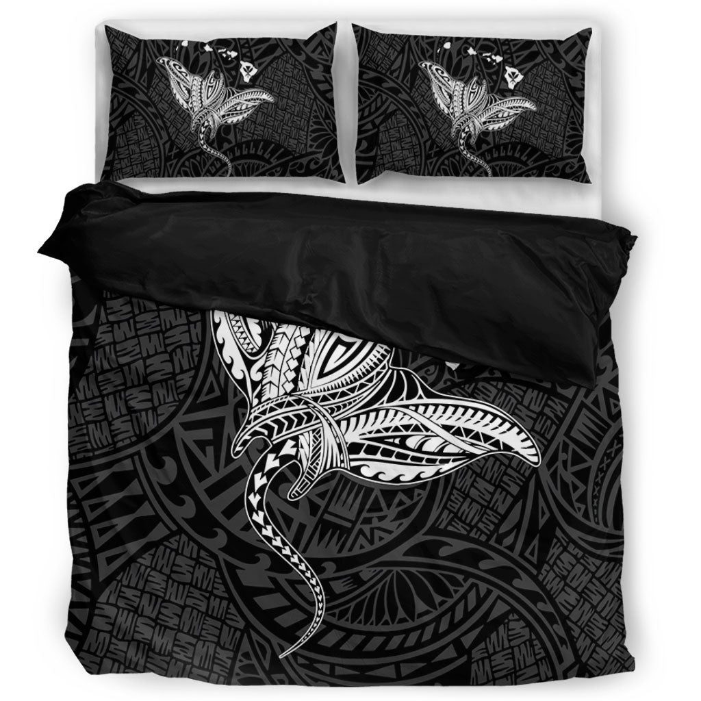 Hawaii Bedding Set Hawaiian Map Polynesian Tribal Ray Tattoo
