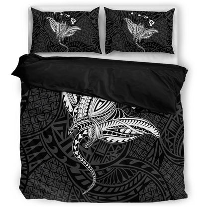 Hawaii Bedding Set Hawaiian Map Polynesian Tribal Ray Tattoo
