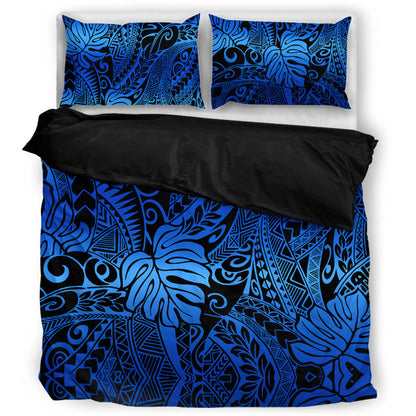 Hawaii Bedding Set Tribal Polynesian Pattern Leaf