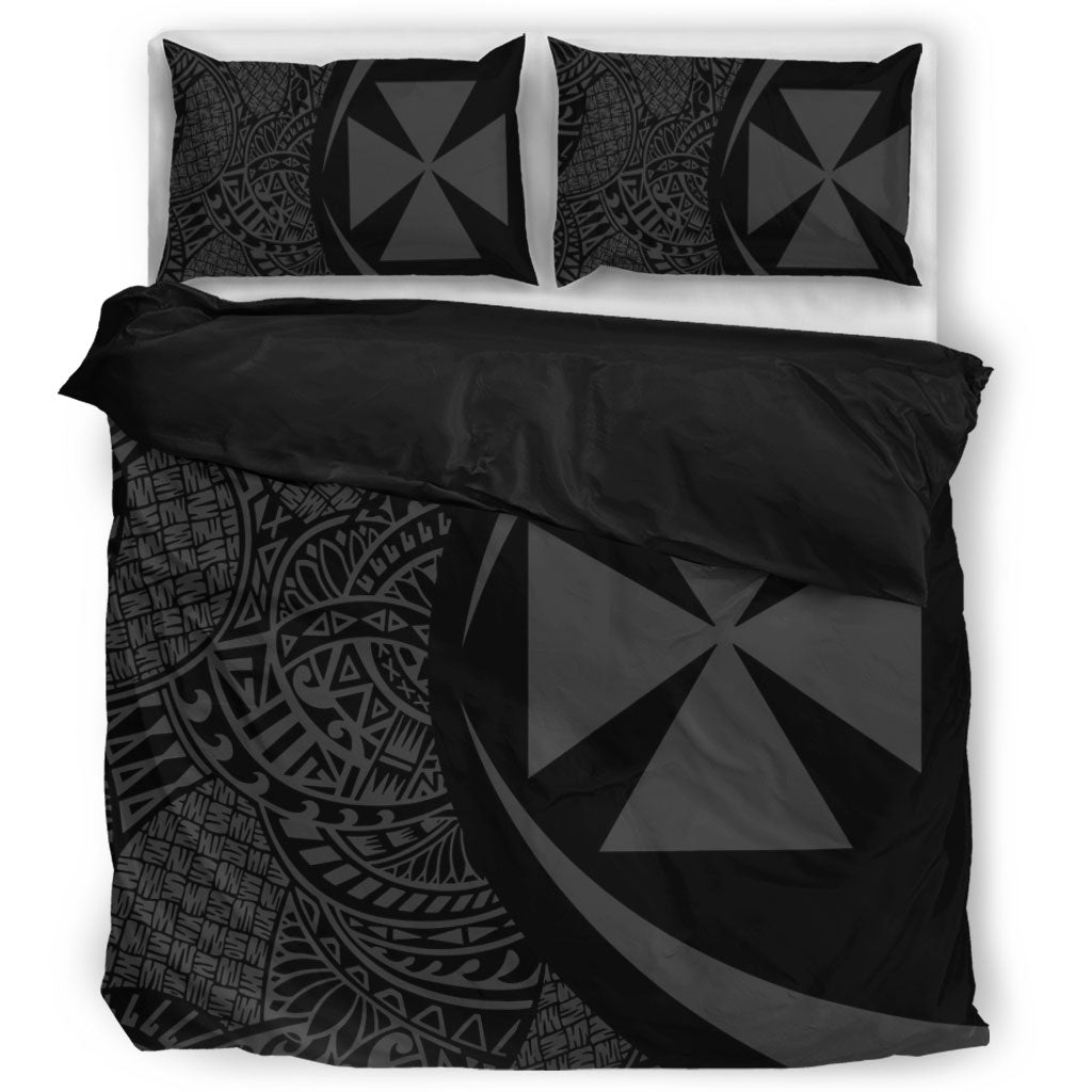 Wallis And Futuna Bedding Set Lauhala Gray Circle Style