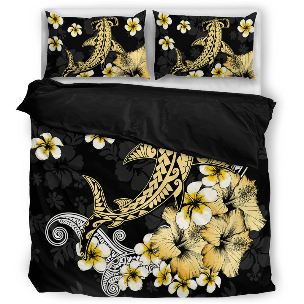 Hawaii Bedding Set Hammerhead Shark Gold Tropical