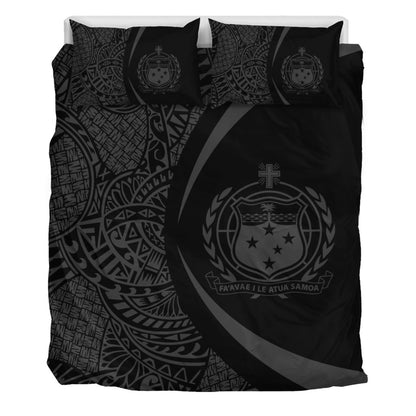 Samoa Bedding Set Lauhala Gray Circle Style
