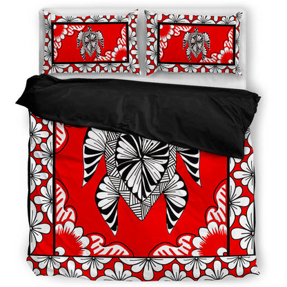 Tonga Bedding Set Tapa Turtle Design