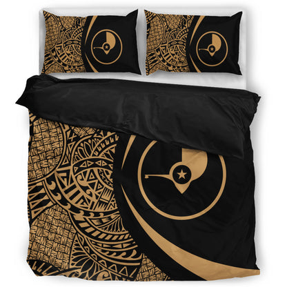 Yap State Bedding Set Lauhala Gold Circle Style