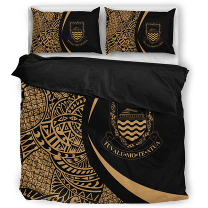 Tuvalu Bedding Set Lauhala Gold Circle Style