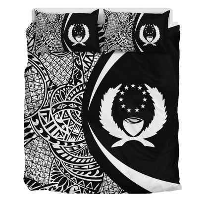 Pohnpei State Bedding Set Lauhala White Circle Style