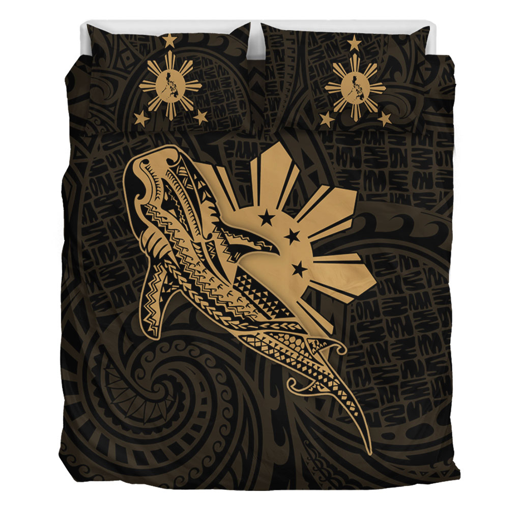 Philippines Filipinos Bedding Set Tribal Whale Shark