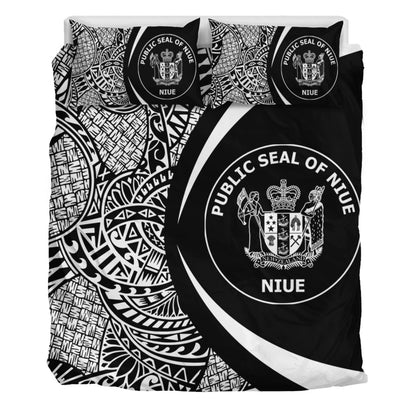 Niue Bedding Set Lauhala White Circle Style