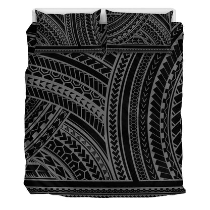 Hawaii Bedding Set Polynesia Pattern Gray