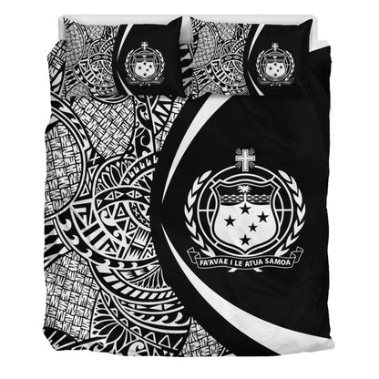 Samoa Bedding Set Lauhala White Circle Style