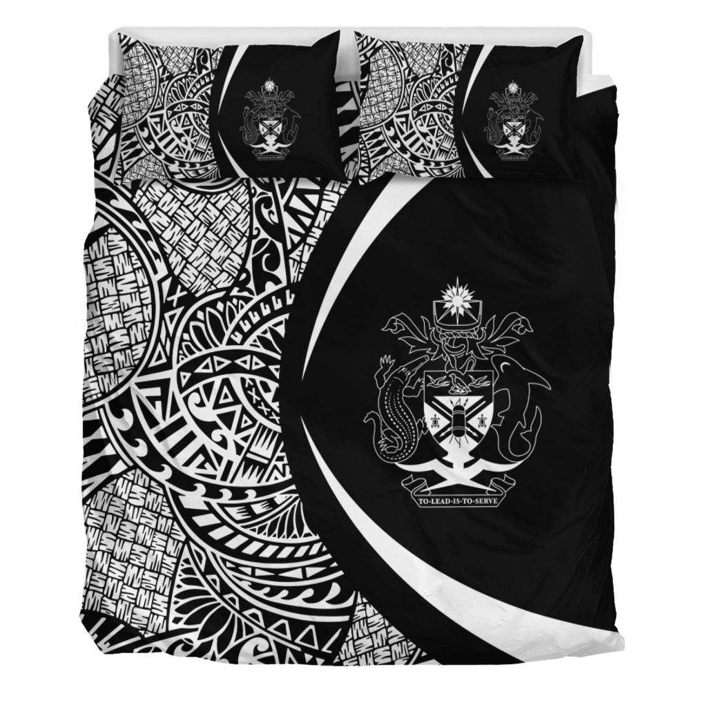 Solomon Islands Bedding Set Lauhala White Circle Style