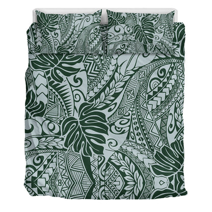 Hawaii Bedding Set Tribal Pattern Leaf