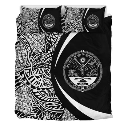 Marshall Islands Bedding Set Lauhala White Circle Style