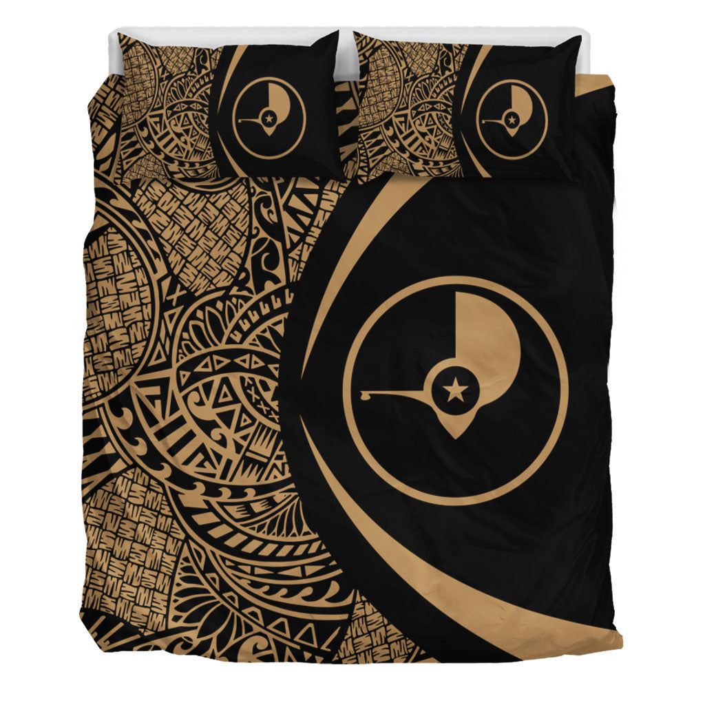 Yap State Bedding Set Lauhala Gold Circle Style