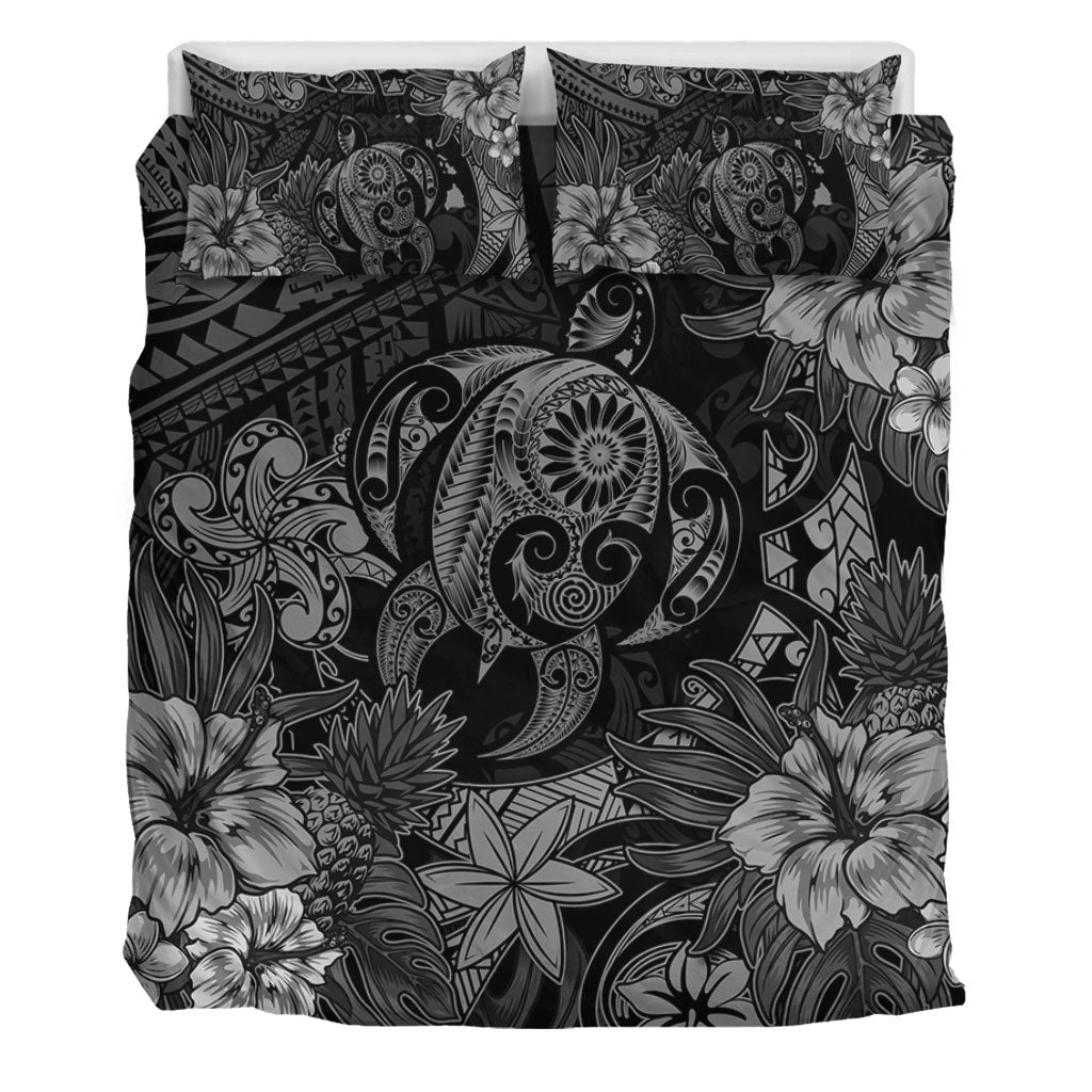 Hawaii Bedding Set Tribal Polynesia Sea Turtle Design Pacific Dream