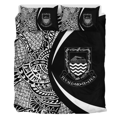 Tuvalu Bedding Set Lauhala White Circle Style