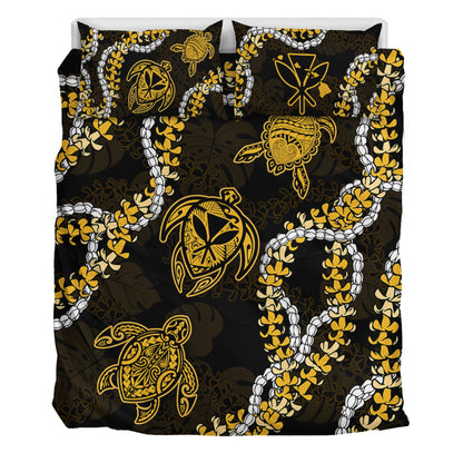 Hawaii Bedding Set Kanaka Maoli Floral Puakenikeni Lei