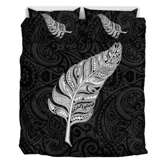 New Zealand Bedding Set Maori Silver Fern Simple Style