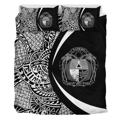 Nauru Bedding Set Lauhala White Circle Style