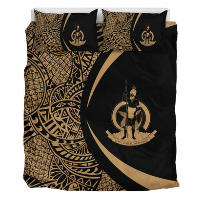 Vanuatu Bedding Set Lauhala Gold Circle Style