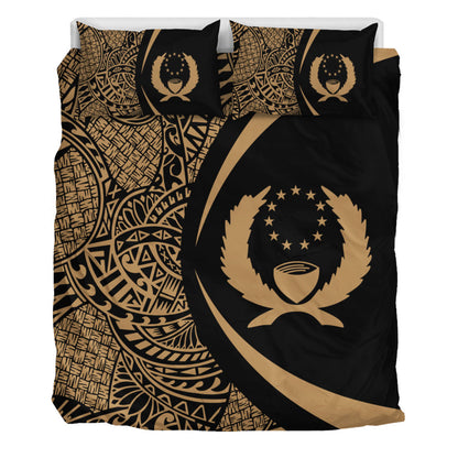 Pohnpei State Bedding Set Lauhala Gold Circle Style
