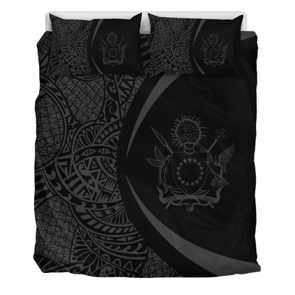 Cook Islands Bedding Set Lauhala Gray Circle Style