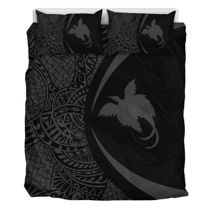 Papua New Guinea Bedding Set Lauhala Gray Circle Style