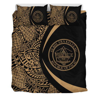 Palau Bedding Set Lauhala Gold Circle Style