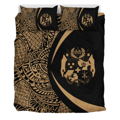 Tonga Bedding Set Lauhala Gold Circle Style