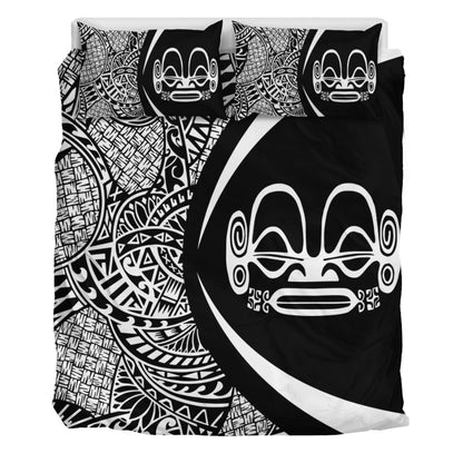 Marquesas Islands Bedding Set Lauhala White Circle Style