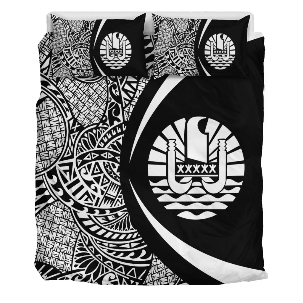 French Polynesia Bedding Set Lauhala White Circle Style