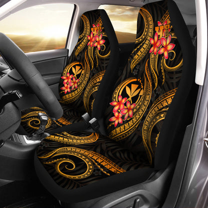 Polynesian Hawaii Car Seat Covers - Gold Plumeria