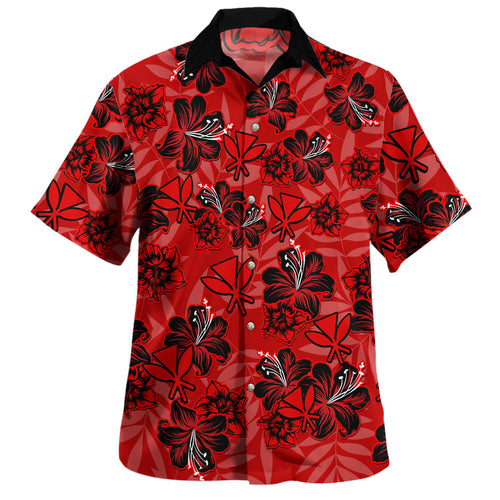 Hawaii Hawaiian Shirt Kanaka Maoli With Hibiscus Pattern Flower
