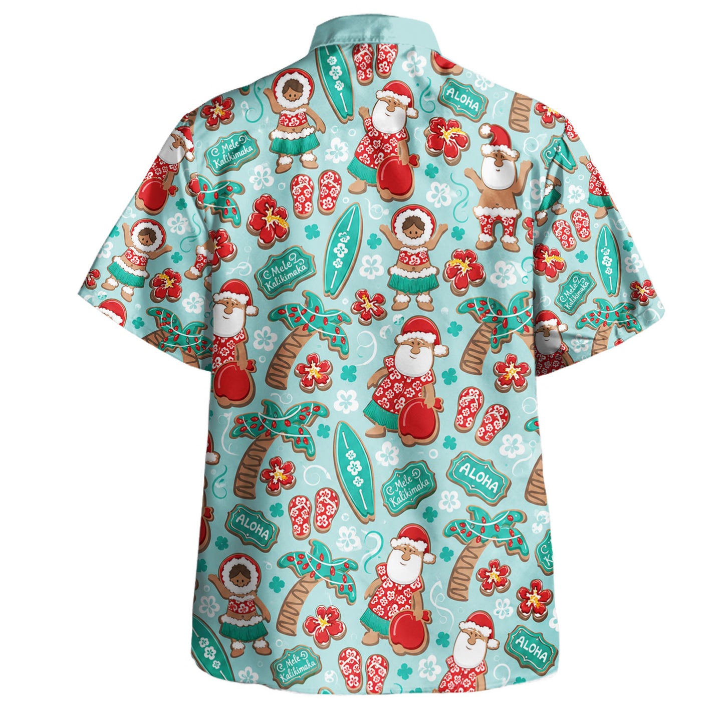 Hawaii Hawaiian Shirt Mele Kalikimaka Gingerbread Aloha Christmas