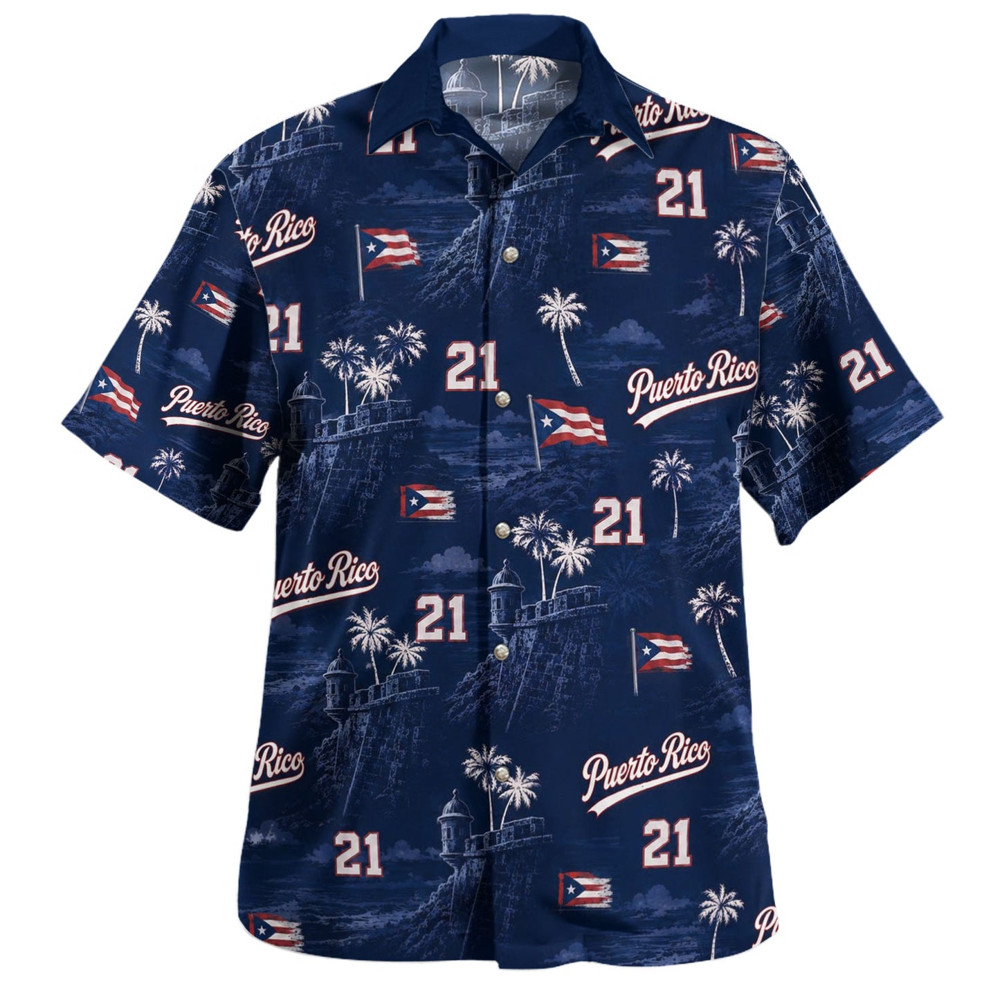 Puerto Rico Hawaiian Shirt Custom Old San Juan Night Heritage