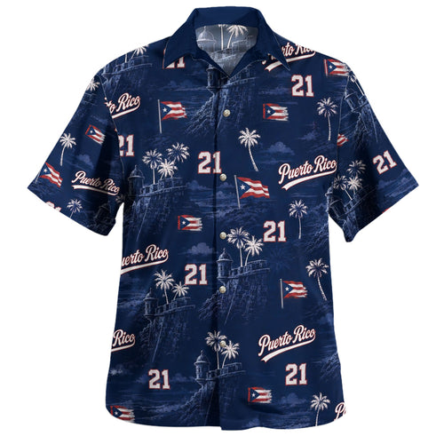 Puerto Rico Hawaiian Shirt Custom Old San Juan Night Heritage