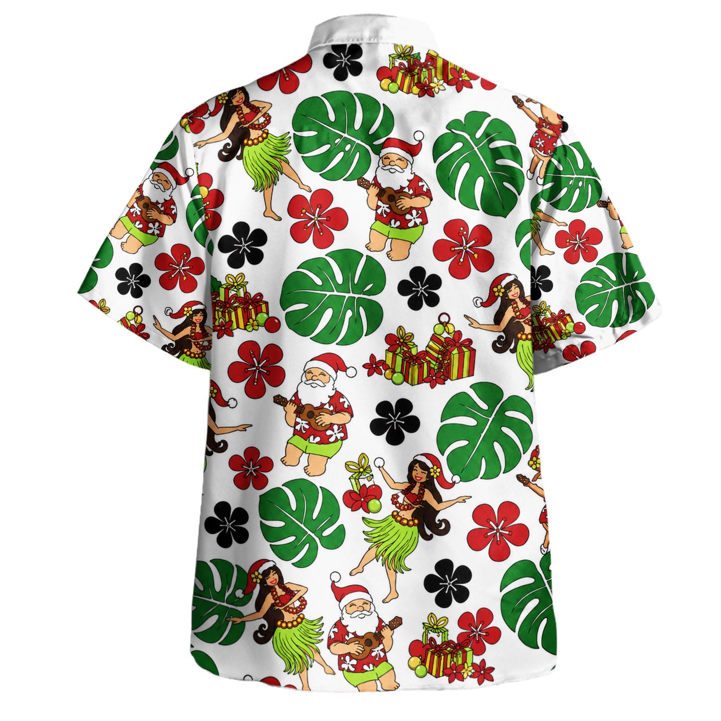 Hawaii Hawaiian Shirt Ukulele Santa Hula Christmas Party