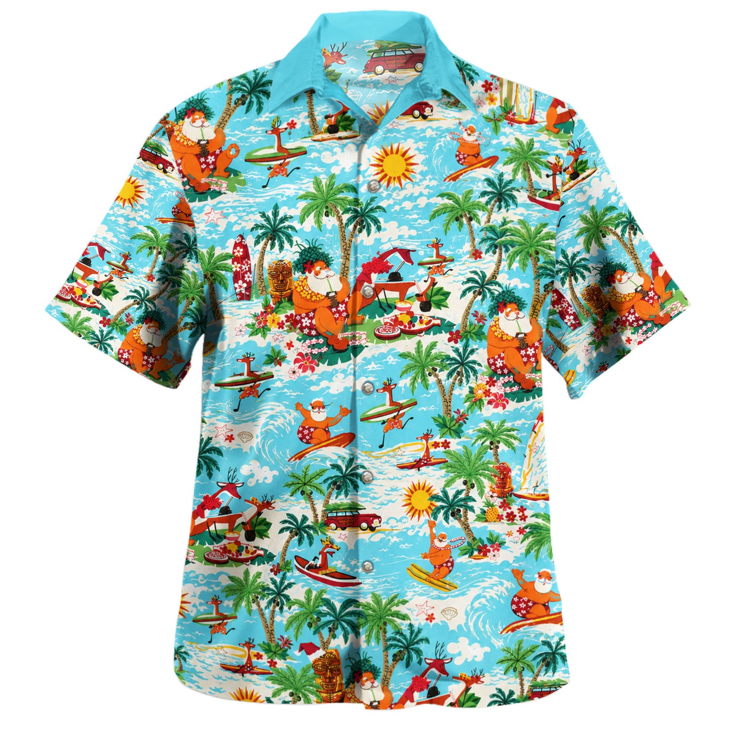 Hawaii Hawaiian Shirt Mele Kalikimaka Retro Surf Style