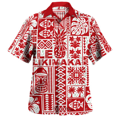 Hawaii Hawaiian Shirt Mele Kalikimaka Tiki Patchwork Christmas